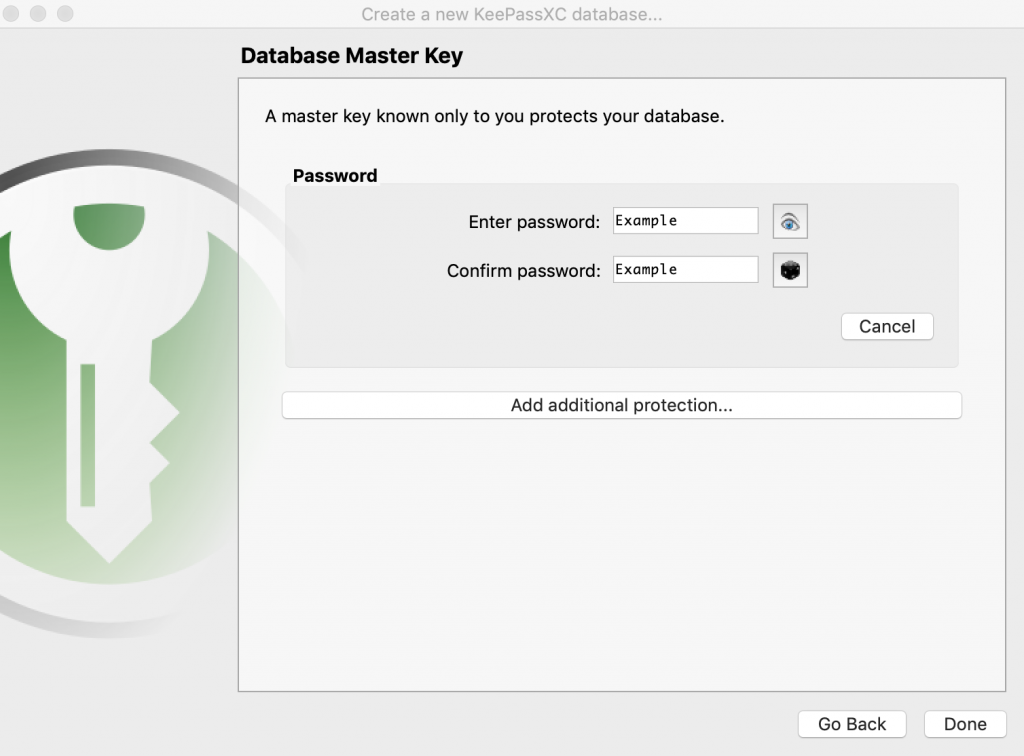 keepassxc password strength